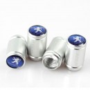 标致磨砂银气门嘴帽/ Peugeot logo silver aluminum alloy valve cap