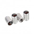 黑奥迪磨砂银气门嘴帽/  Audi   silver aluminum alloy valve cap