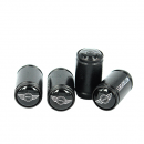 黑迷你磨砂黑铝合金气门嘴帽/ mini black aluminum alloy valve cap