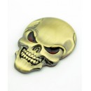 古铜色恶魔贴标 金属骷髅头贴标 Metal skull labeling