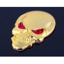 金色恶魔贴标 金属骷髅头贴标 Metal skull labeling