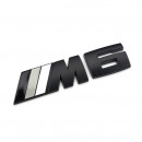 宝马 BMW M6 黑色金属贴标 灰白色