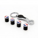 法国国旗碳纤维防盗气门嘴帽/ French flag Carbon fiber anti-theft valve cap