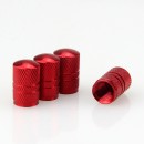 红色圆形铝合金气门嘴帽/Red round aluminum alloy valve cap