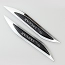 捷豹车标新款刀锋叶子板贴标 Jaguar Knife Edge Metal Labeling