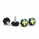 瑞典国旗黑色车牌螺丝/License Plate Bolt