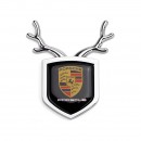 Porsche保时捷银色小鹿车贴/Porsche Deer car sticker