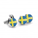 瑞典国旗银色车牌螺丝/Flag Of Sweden License Plate Bolt