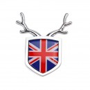 英国银色小鹿车贴 / English deer bumper sticker