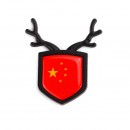中国黑色小鹿车贴 / Chinese deer bumper sticker
