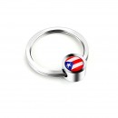 波多黎各国旗转圈圈钥匙扣/Puerto Rican flag turns key chain