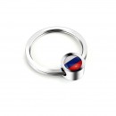 俄罗斯国旗转圈圈钥匙扣 / Russian flag turns key chain