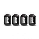 4X4 黑色时光胶囊气门嘴帽/4X4 Black Capsule shaped valve setm caps