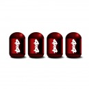 4X4 红色时光胶囊气门嘴帽/4X4 red Capsule shaped valve setm caps