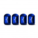克尔维特 蓝色时光胶囊气门嘴帽/Corvette blue Capsule shaped valve setm caps