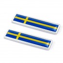 瑞典国旗金属对贴/New Pair Metal Label