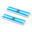 阿根廷国旗对装金属贴标/Argentina flag New Pair Metal Label